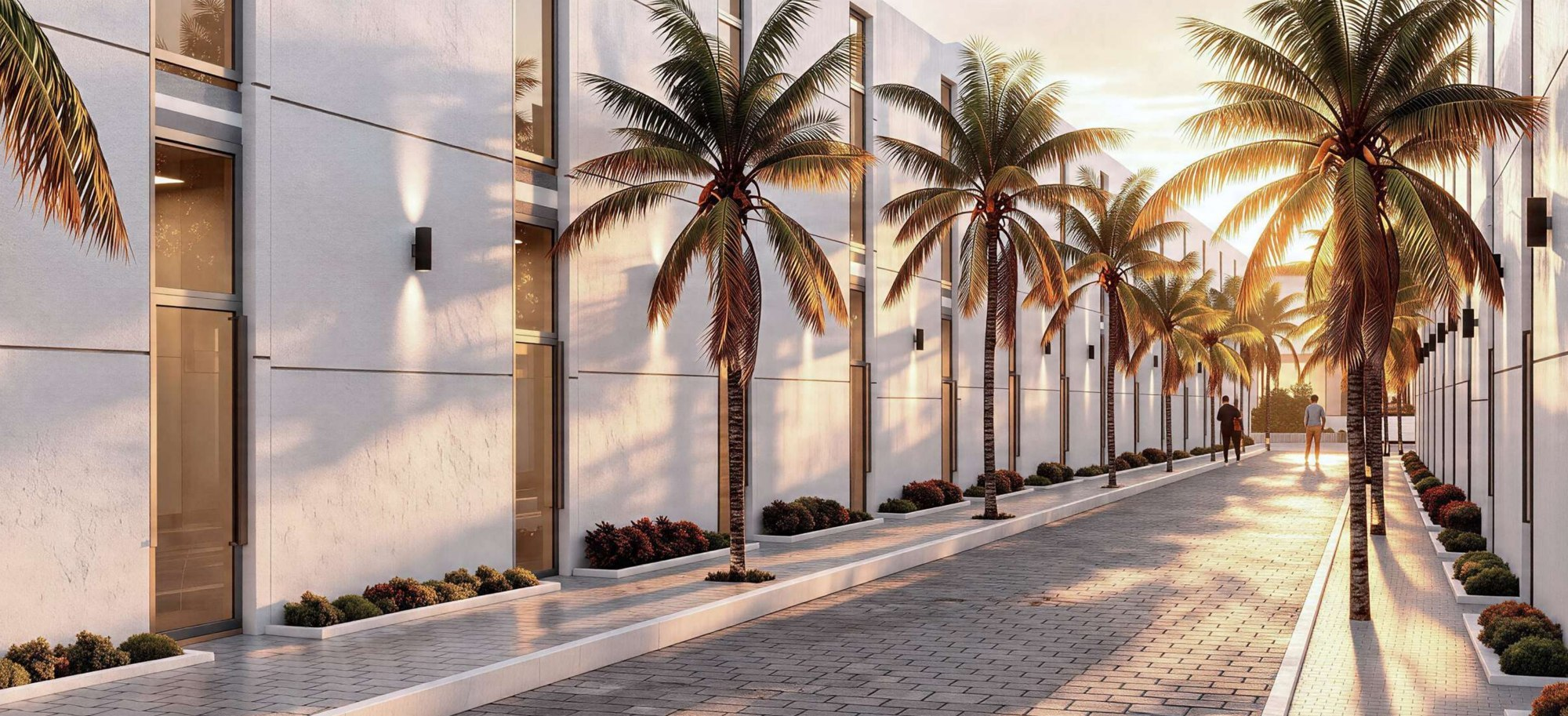 Pedestrian alley between the lofts, rendering