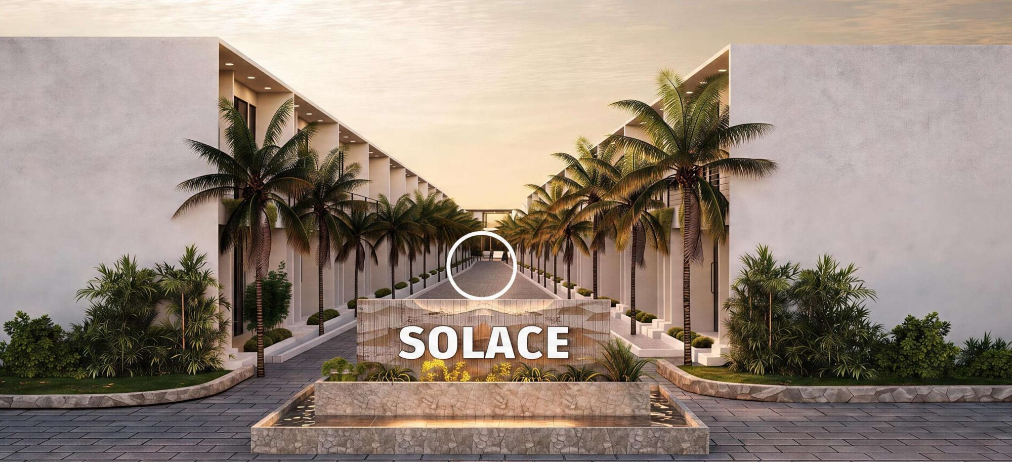 Entrance plaza, rendering